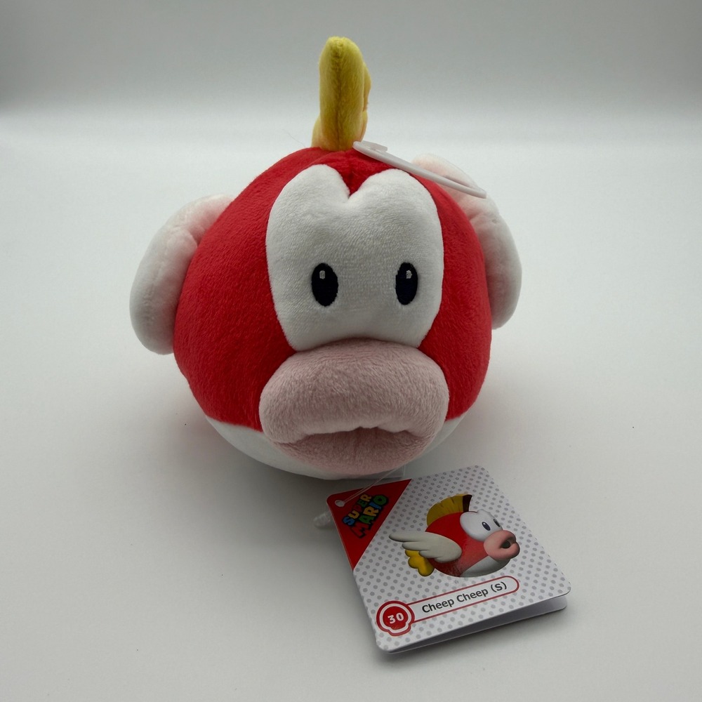 Little Buddy Super Mario All Star Collection Cheep Cheep 6" Stuffed Plush Fish